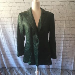 Escada Metallic Green Blazer - Size: 44